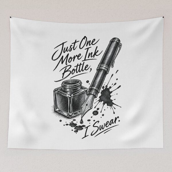 Item preview, Just One More Ink Bottle I Swear Fountain Pen Art designed and sold by CrazySzoopWorld.