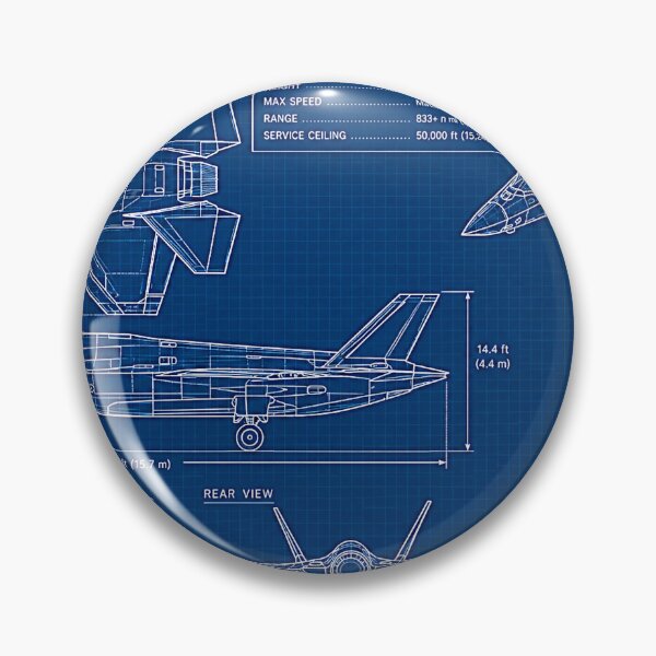 Item preview, F35 Fighter Jet Blueprint Plane for Kids Boys Men designed and sold by weirdcountry.