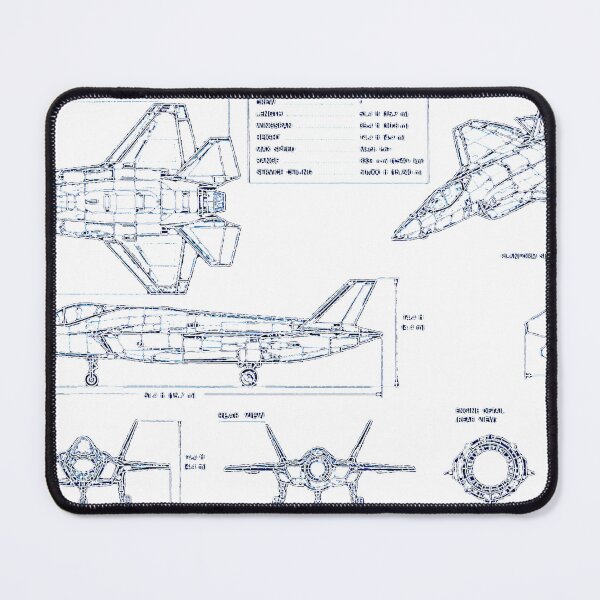 Item preview, F35 Fighter Jet Blueprint Plane for Kids Boys Men designed and sold by weirdcountry.