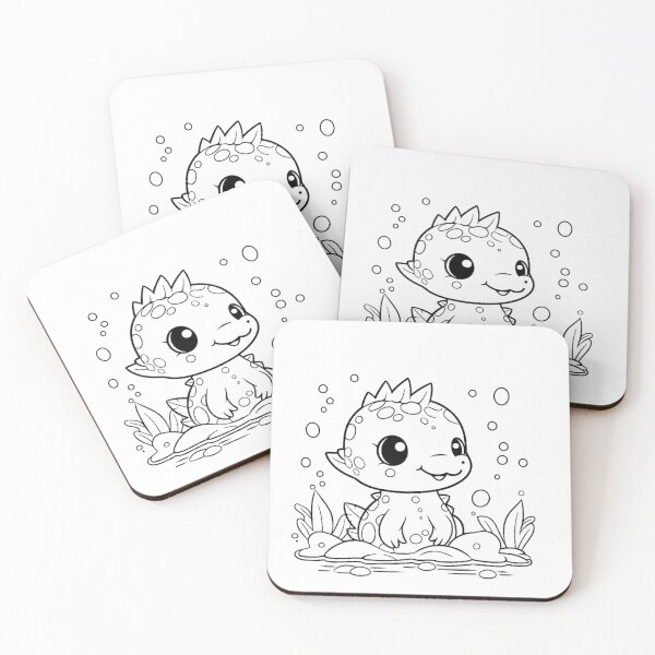 Item preview, Cute Baby Dinosaur Coloring Page Line Art designed and sold by Founderpallavi.