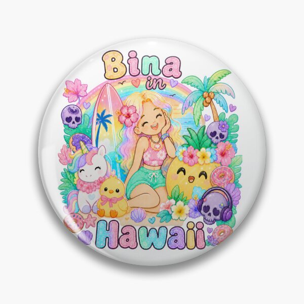 Item preview, Bina Name Hawaii Beach Vacation Creepy Cute Aesthetic designed and sold by TheChalkyFox.