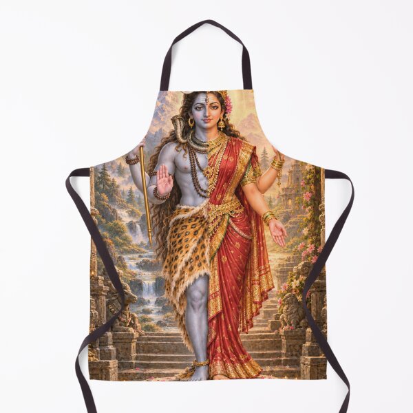 Item preview, Ardhanarishvara Shiva Parvati Divine Unity Devotional Art designed and sold by Homyar.