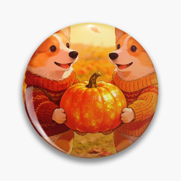 Item preview, Corgis in a Pumkin Patch designed and sold by vernonplatt.