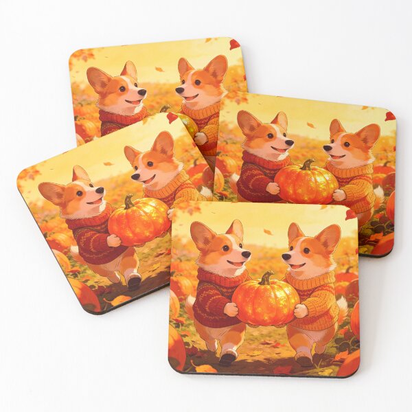 Item preview, Corgis in a Pumkin Patch designed and sold by vernonplatt.