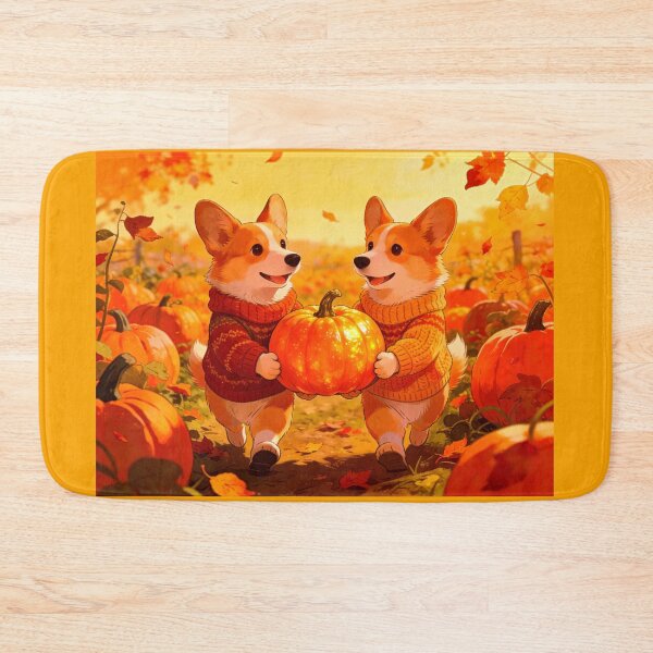 Item preview, Corgis in a Pumkin Patch designed and sold by vernonplatt.