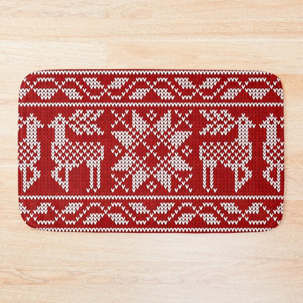 Item preview, Scandinavian red sweater knit with deers designed and sold by Art of Sun.