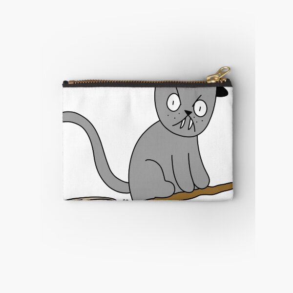 Item preview, Mean Cat Broomstick Witch - gray designed and sold by motherbrainart.