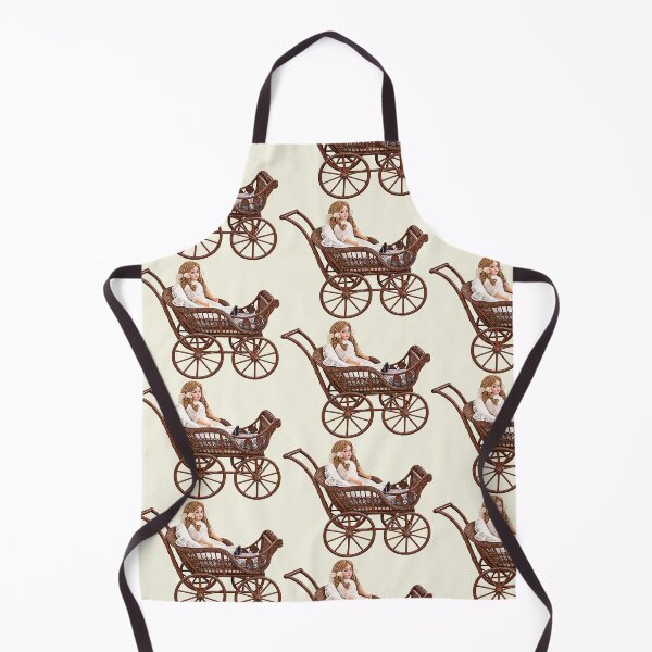 Item preview, Vintage Bisque Doll in Wicker Carriage designed and sold by Susan Savad.
