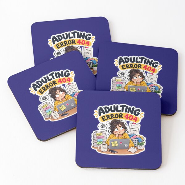 Item preview, Adulting Error 404 Funny Gen Z Sticker designed and sold by AkiCreativeHub.
