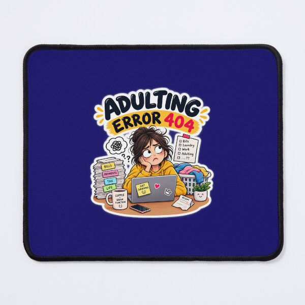 Item preview, Adulting Error 404 Funny Gen Z Sticker designed and sold by AkiCreativeHub.