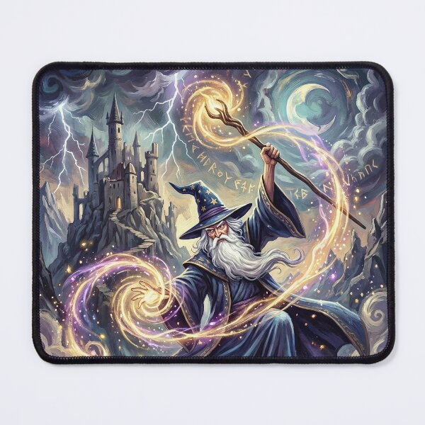 Item preview, Merlin the Sorcerer - Fantasy Art designed and sold by Lucid Dream Pixel.