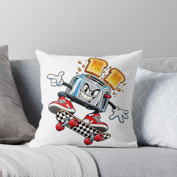 Item preview, Skateboarding Toaster – Funny Retro Breakfast Cartoon designed and sold by jankizkhan.
