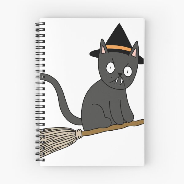 Item preview, Mean Cat Broomstick Witch - black designed and sold by motherbrainart.