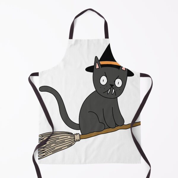 Item preview, Mean Cat Broomstick Witch - black designed and sold by motherbrainart.