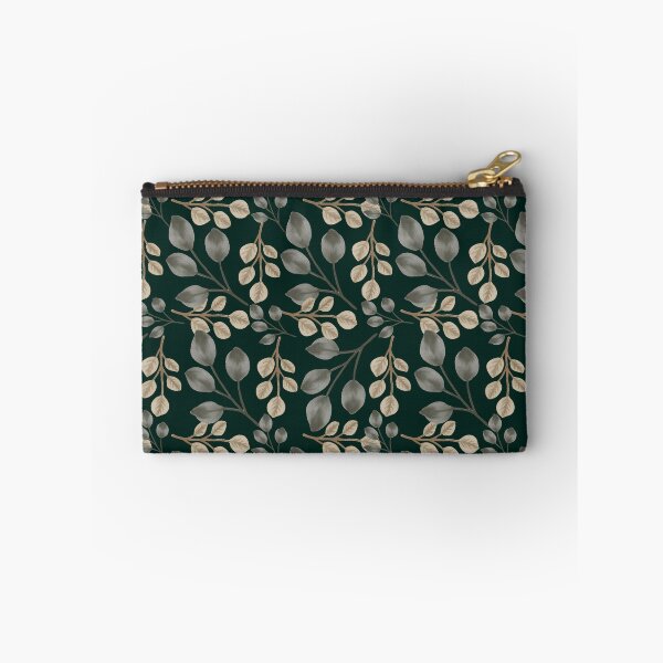 Item preview, Eucalyptus Leaves Dark Green Seamless Pattern designed and sold by ​Jyoti Digital Artist.