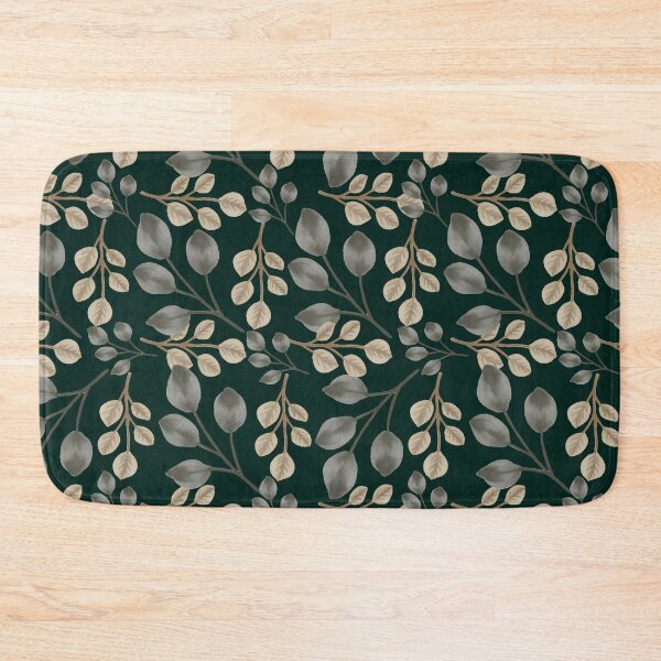 Item preview, Eucalyptus Leaves Dark Green Seamless Pattern designed and sold by ​Jyoti Digital Artist.