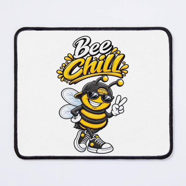 Item preview, Cute Chill Bee – Relaxing Positive Vibes Design designed and sold by Smiling Mood Tees.