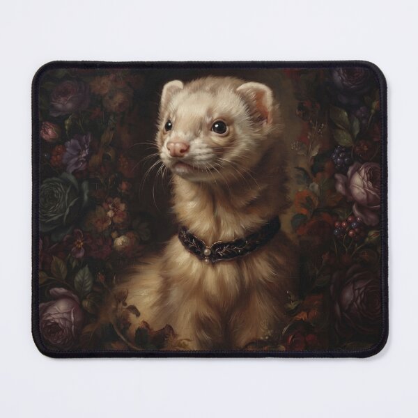 Item preview, Royal Ferret Portrait with Velvet Choker designed and sold by Real Beast Art.