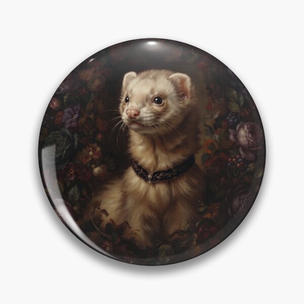 Item preview, Royal Ferret Portrait with Velvet Choker designed and sold by Real Beast Art.
