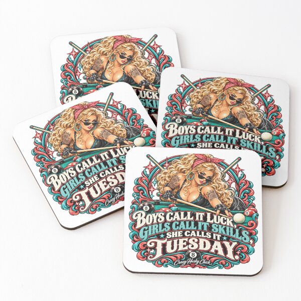 Item preview, Boys Call It Luck Girls Call It Skills She Calls It Tuesday | Blonde Pool Player Design designed and sold by Crazyhuskychick.