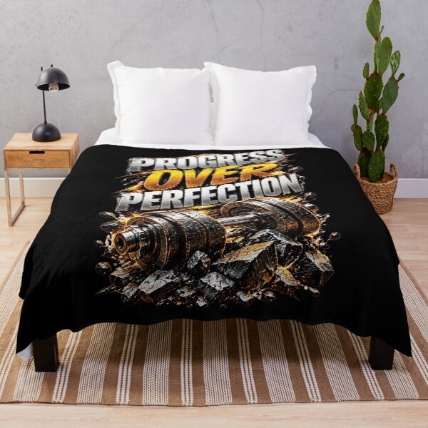 Item preview, Progress Over Perfection | Gym Motivation Workout Design designed and sold by M. Mamdouh Artworks.