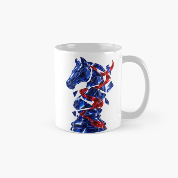 Item preview, Crystal Horse – Geometric Blue Gemstone Horse Art with Red Ribbon designed and sold by jankizkhan.