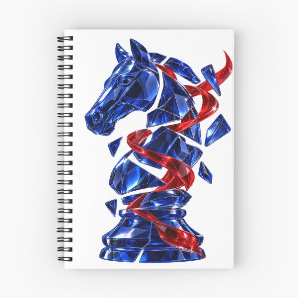 Item preview, Crystal Horse – Geometric Blue Gemstone Horse Art with Red Ribbon designed and sold by jankizkhan.