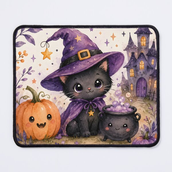 Item preview, A Little Magic Just for You – Cute Halloween Black Cat Witch designed and sold by blankTeeShirt.