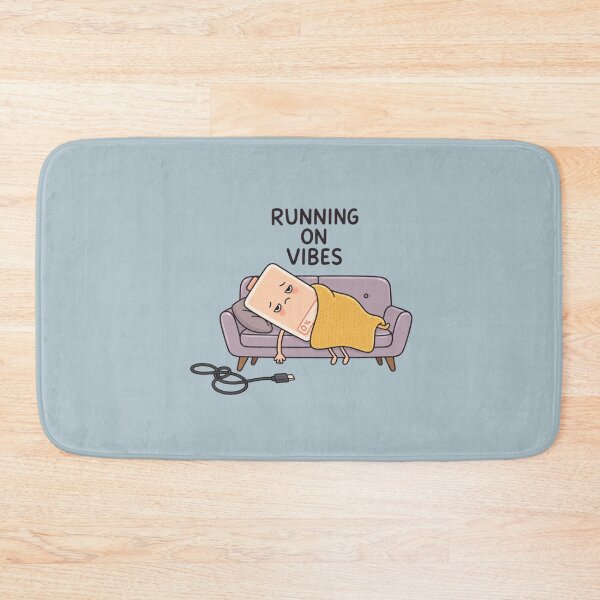 Item preview, Running on Vibes | Cute Low Battery Humor designed and sold by MrDev.