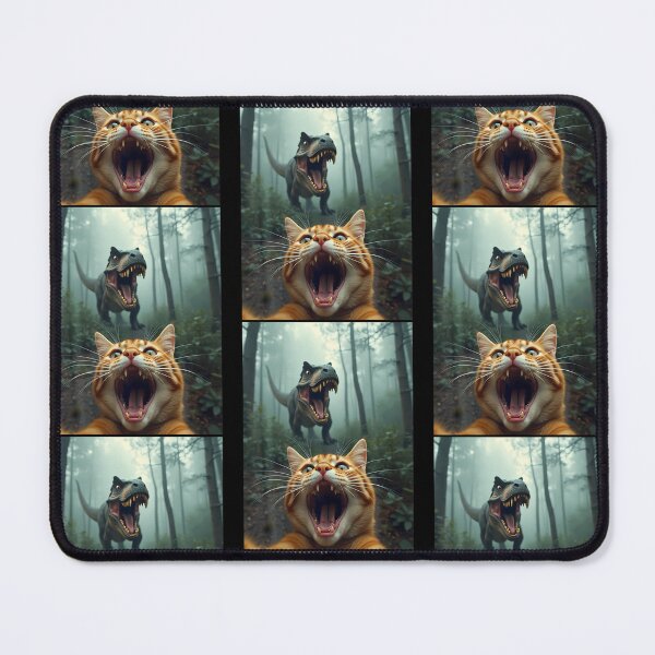 Item preview, Cat Selfie With T-Rex Dinosaur designed and sold by serialcarachts.