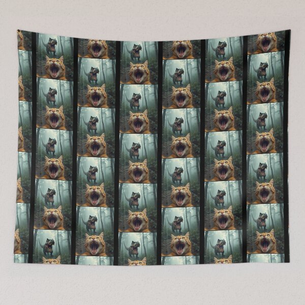 Item preview, Cat Selfie With T-Rex Dinosaur designed and sold by serialcarachts.