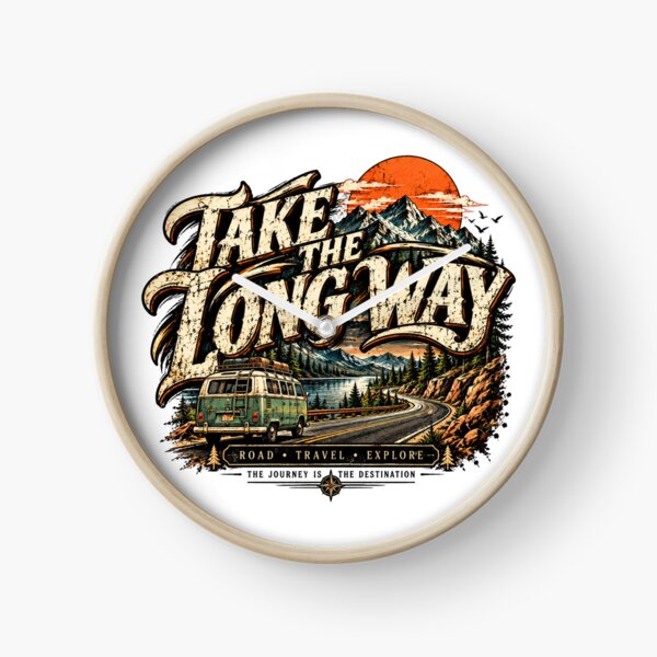 Item preview, Take the Long Way Vintage Road Trip Adventure Graphic designed and sold by PDshop1.