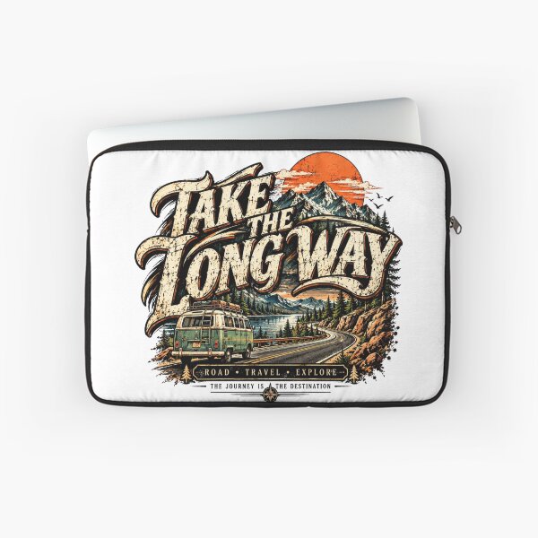 Item preview, Take the Long Way Vintage Road Trip Adventure Graphic designed and sold by PDshop1.