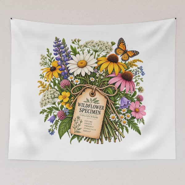 Item preview, Vintage Wildflower Specimen Collection Botanical Art designed and sold by FindYouByZ.