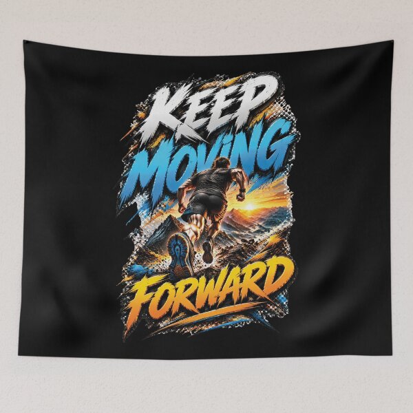 Item preview, Keep Moving Forward | Running Motivation Athlete Design designed and sold by M. Mamdouh Artworks.