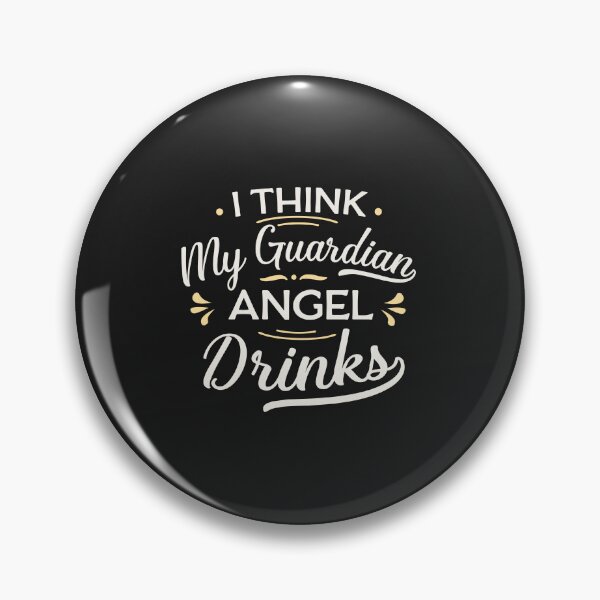 Item preview, Angel Joke - I Think my Guardian Angel Drinks designed and sold by Artful Paws.