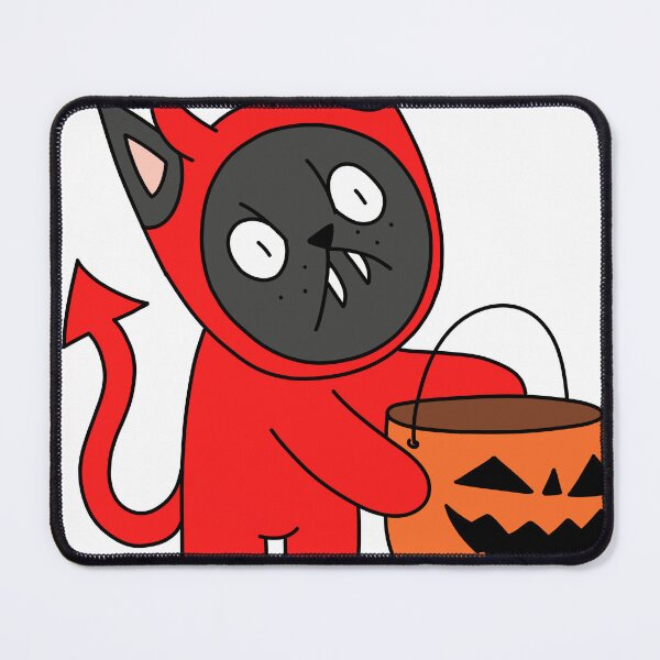 Item preview, trick or treat mean cat - black designed and sold by motherbrainart.