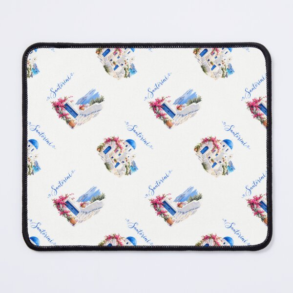 Item preview, Santorini Allover – Watercolor Greek Island Pattern designed and sold by BLUEFOX05.