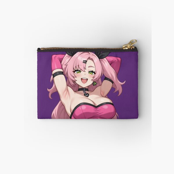 Item preview, Cheerful Pink Hair Anime Girl in Pink Bodysuit Illustration designed and sold by Jimakmo.