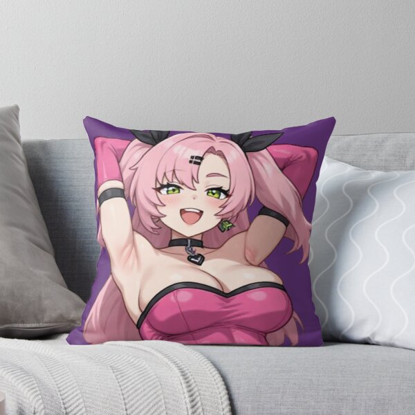 Item preview, Cheerful Pink Hair Anime Girl in Pink Bodysuit Illustration designed and sold by Jimakmo.