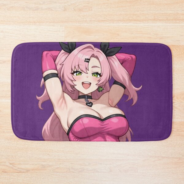 Item preview, Cheerful Pink Hair Anime Girl in Pink Bodysuit Illustration designed and sold by Jimakmo.