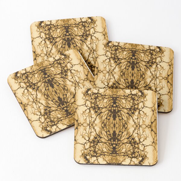 Item preview, Kintsugi inspired Gold Mandala – Elegant Botanical Abstract designed and sold by SulkaCreative.
