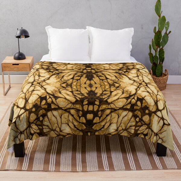 Item preview, Kintsugi inspired Gold Mandala – Elegant Botanical Abstract designed and sold by SulkaCreative.