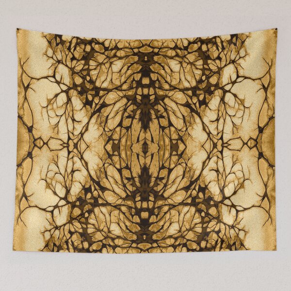 Item preview, Kintsugi inspired Gold Mandala – Elegant Botanical Abstract designed and sold by SulkaCreative.
