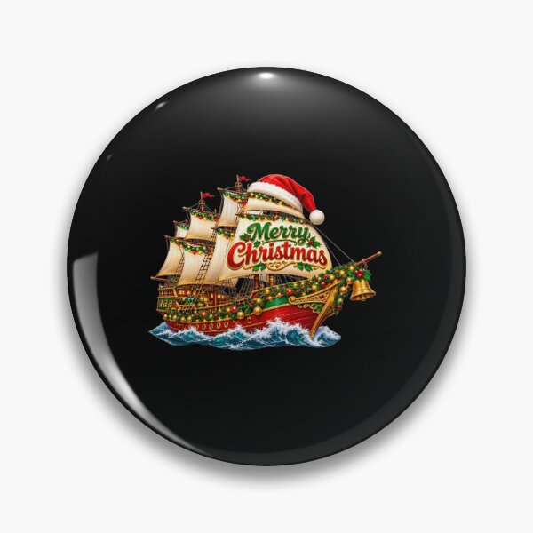 Item preview, Christmas Sailing Ship with Bells designed and sold by annenambiro.