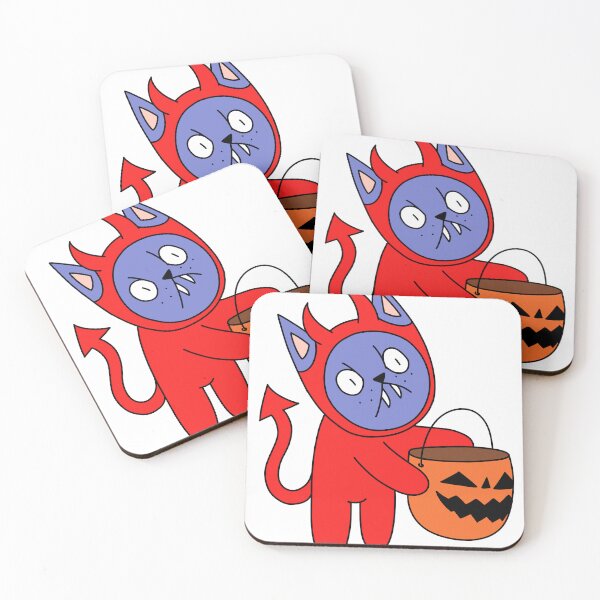 Item preview, trick or treat mean cat - purple designed and sold by motherbrainart.