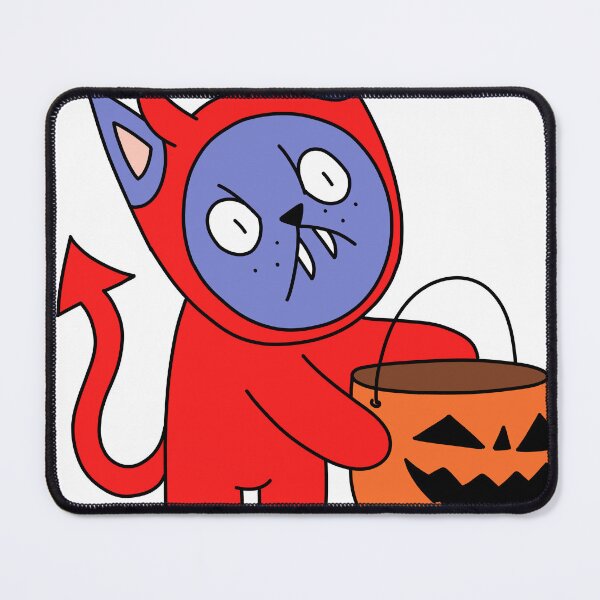 Item preview, trick or treat mean cat - purple designed and sold by motherbrainart.