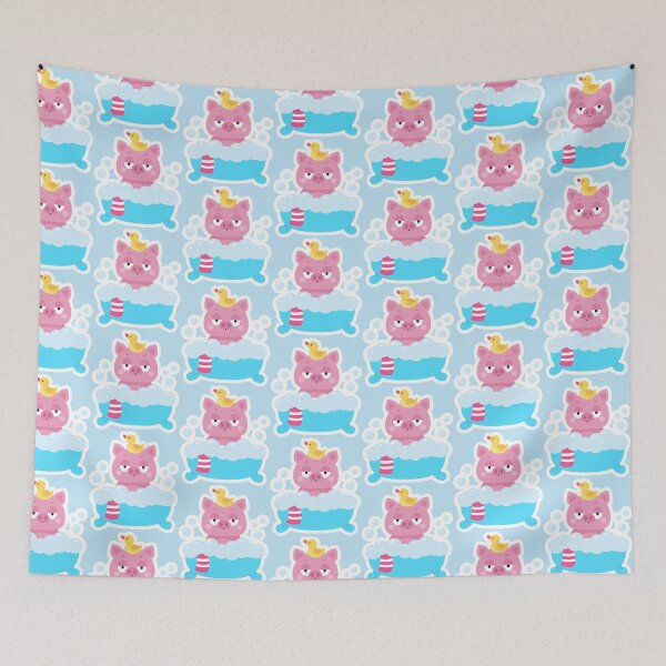 Item preview, Cute Pig with Rubber Duck Taking Bubble Bath designed and sold by MayartLab.