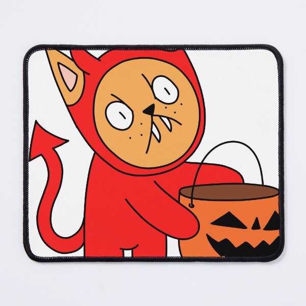 Item preview, trick or treat mean cat - orange designed and sold by motherbrainart.