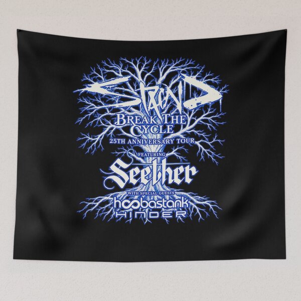 Item preview, Staind Break The Cycle 25th Anniversary Tour Blue Tree Roots Seether designed and sold by choudane.